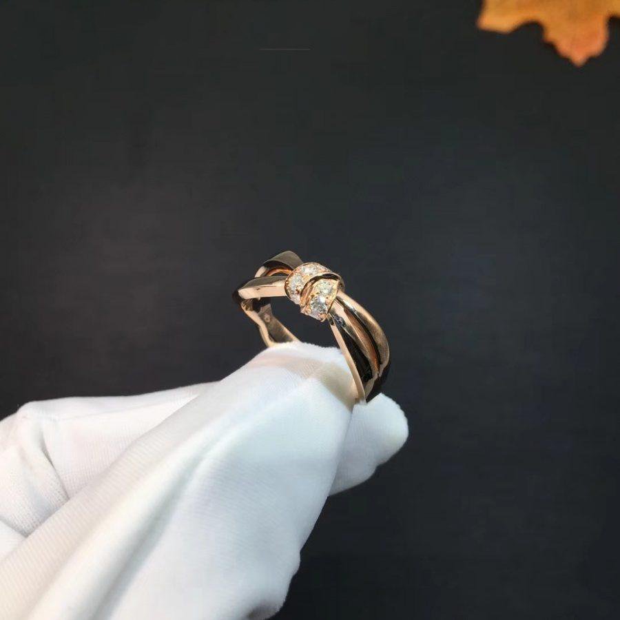 [Baslove]LIENS RING ROSGOLD DIAMANT