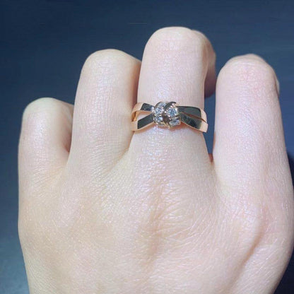 [Baslove]LIENS RING ROSGOLD DIAMANT