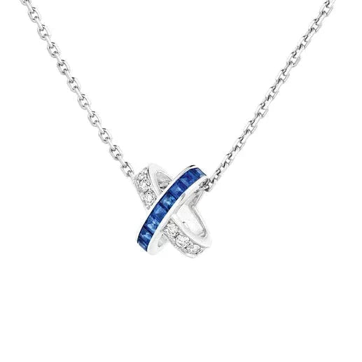 [Baslove] LIENS DIAMANT SILBER HALSKETTE