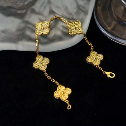 [Violet JW]CLOVER 5 MOTIFS BRONZING BRACELET