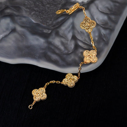 [Violet JW]CLOVER 5 MOTIFS BRONZING BRACELET