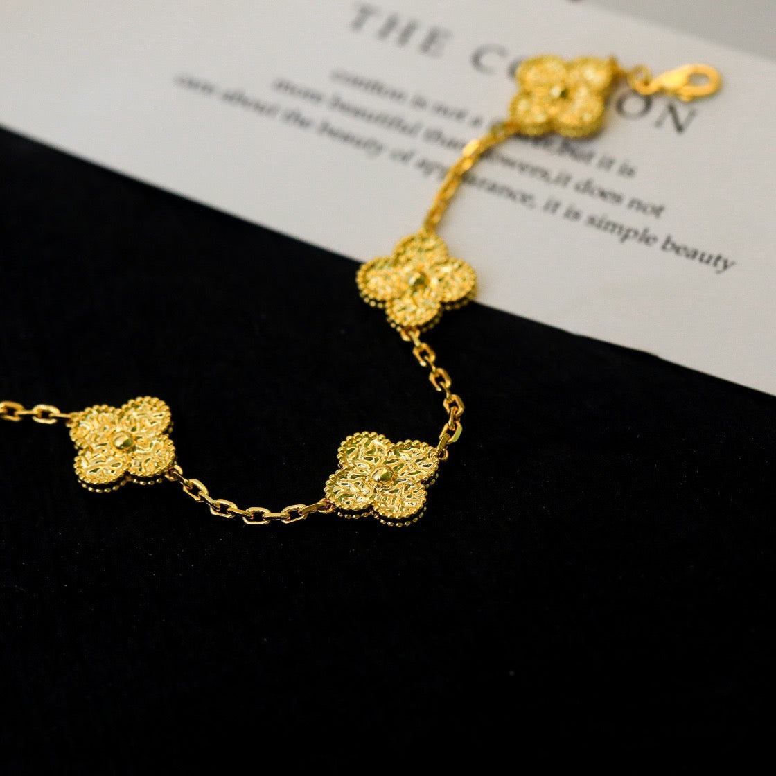 [Violet JW]CLOVER 5 MOTIFS BRONZING BRACELET