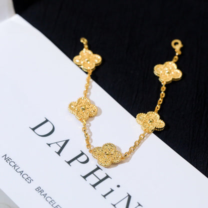 [Violet JW]CLOVER 5 MOTIFS BRONZING BRACELET