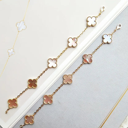 [Violet JW]CLOVER 5 PINK MOP BRACELET