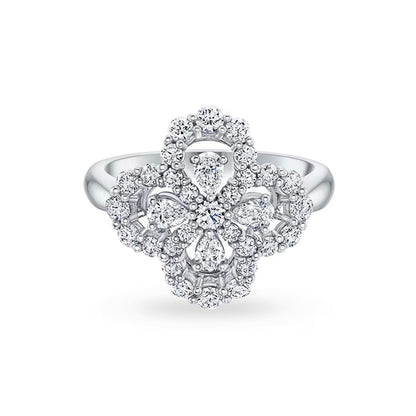 [Baslove]LOOP RING VOLLMOTIV DIAMANT 16MM SILBER