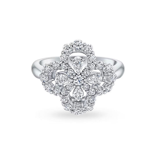 [Baslove]LOOP RING VOLLMOTIV DIAMANT 16MM SILBER