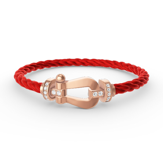 [Baslove]FORCE GROSSES HUFEISEN-HALBDIAMANTARMBAND ROSÉGOLD