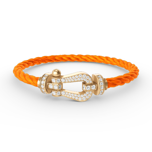 [Baslove]FORCE GROSSES HUFEISENARMBAND MIT VOLLEN DIAMANTEN GOLD