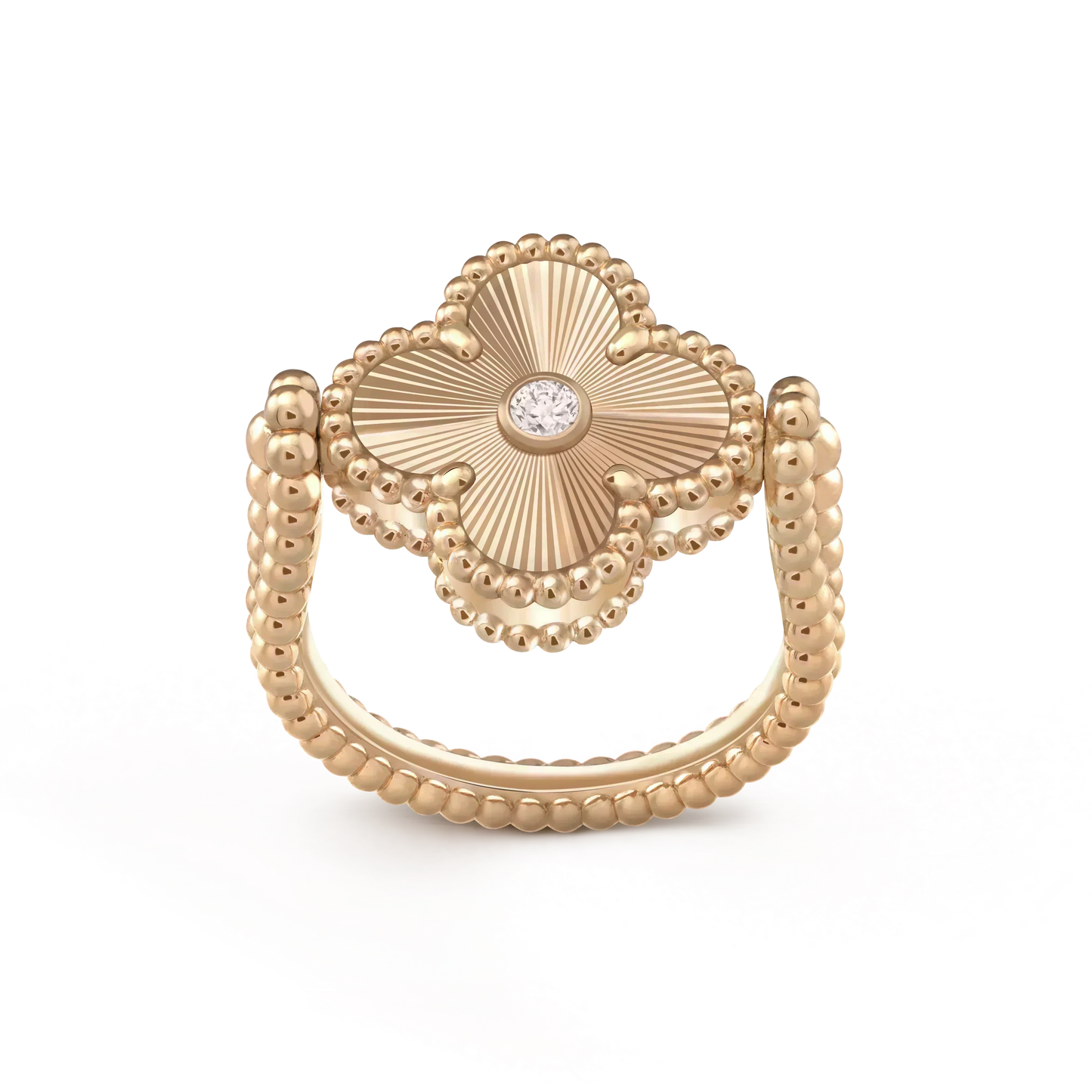[Baslove] RING AUS ROSÉGOLD „CLOVER RIVERSIBLE“