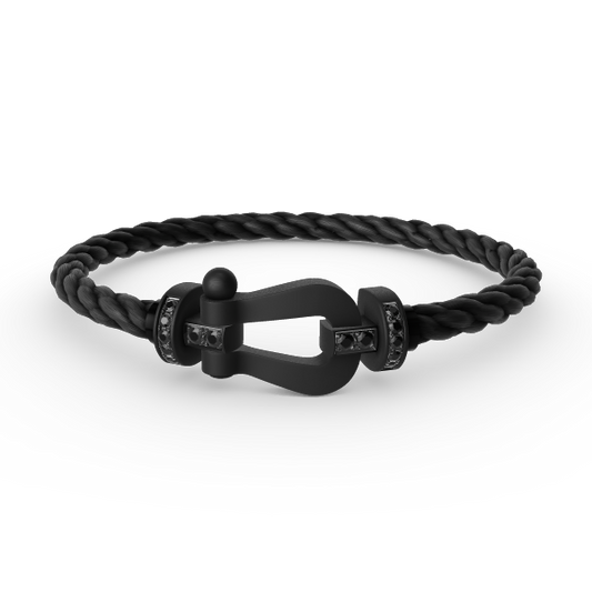[Baslove]FORCE GROSSE REIHE HUFEISEN SCHWARZES SAMURAI-ARMBAND