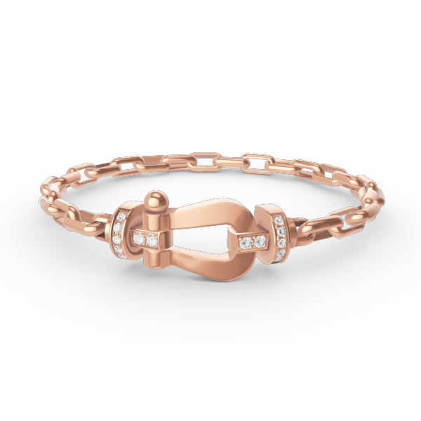 [Baslove]FORCE GROSSES METALLARMBAND MIT HUFEISENVERSCHLUSS