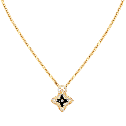 [Baslove]Stern Anhänger Roségold Diamant Halskette