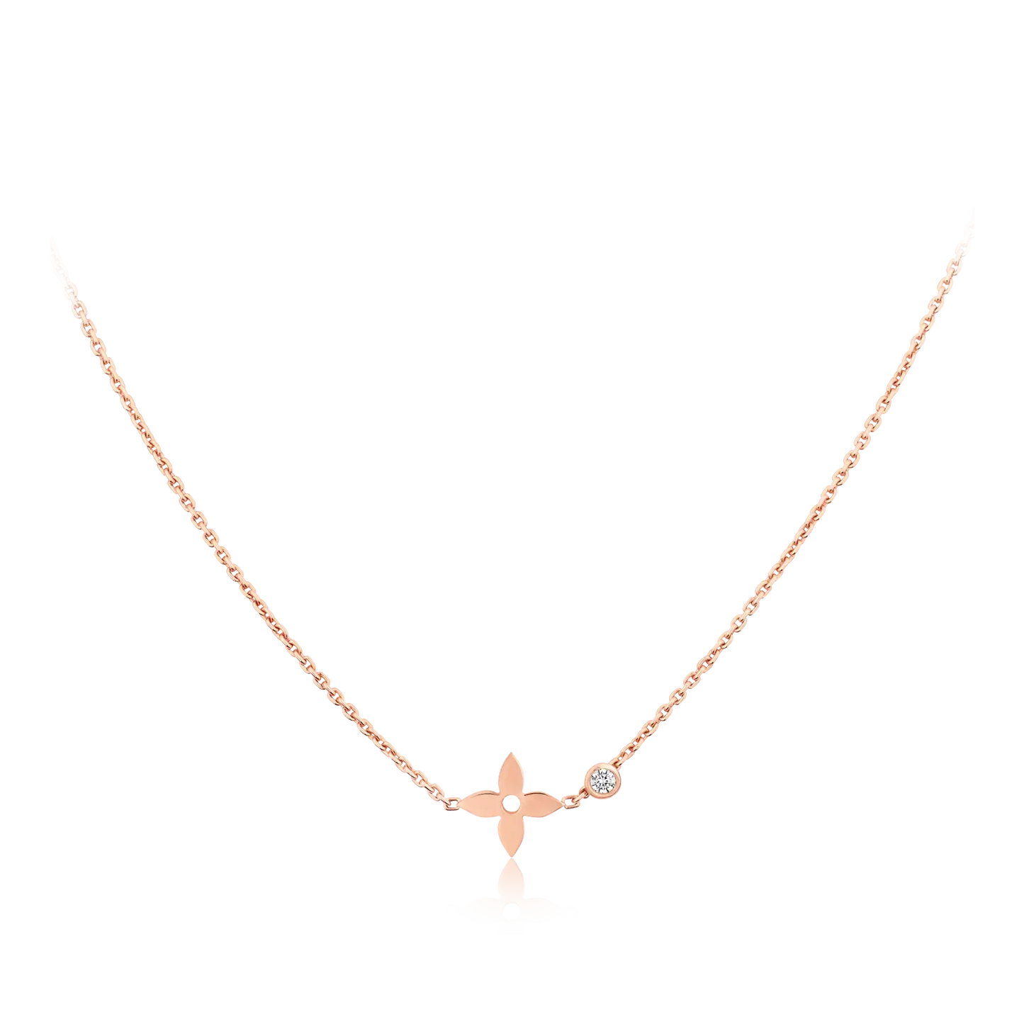 [Baslove]BLOSSOM ANHÄNGER ROSGOLD UND DIAMANT