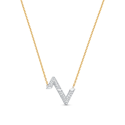 [Baslove] VOLT SILBER DIAMANT ANHÄNGER HALSKETTE