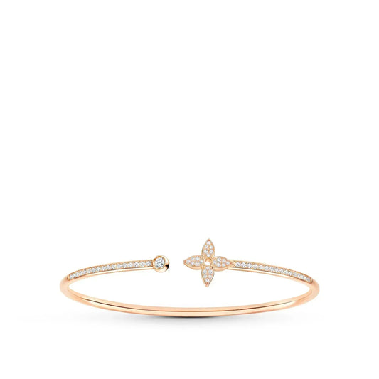 [Baslove]LV IDYLLE OFFENES ARMBAND AUS ROSGOLD MIT DIAMANTEN
