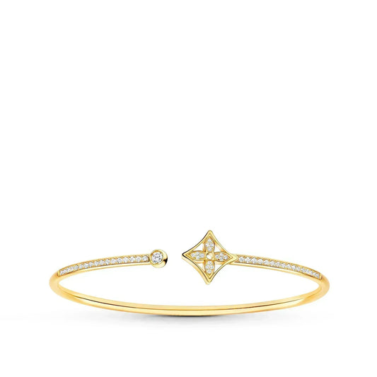 [Baslove]LV IDYLLE GOLD OFFENES ARMBAND MIT DIAMANTEN