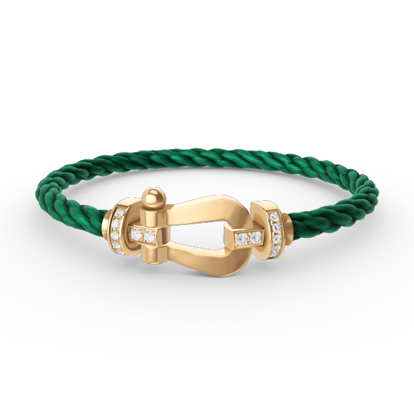 [Baslove]FORCE GROSSES HUFEISEN-HALBDIAMANTARMBAND GOLD