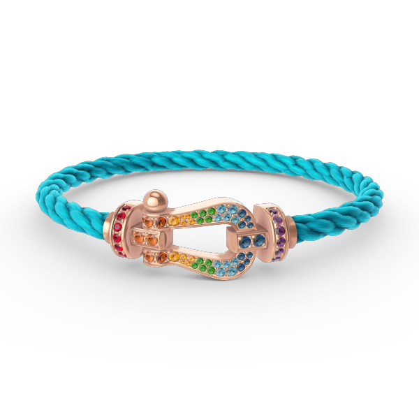 [Violet JW]FORCE LARGE HORSESHOE  COLORED DIAMOND BRACELET ROSE GOLD