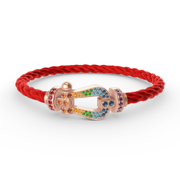 [Violet JW]FORCE LARGE HORSESHOE  COLORED DIAMOND BRACELET ROSE GOLD