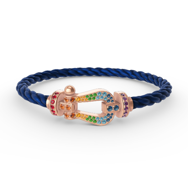 [Violet JW]FORCE LARGE HORSESHOE  COLORED DIAMOND BRACELET ROSE GOLD