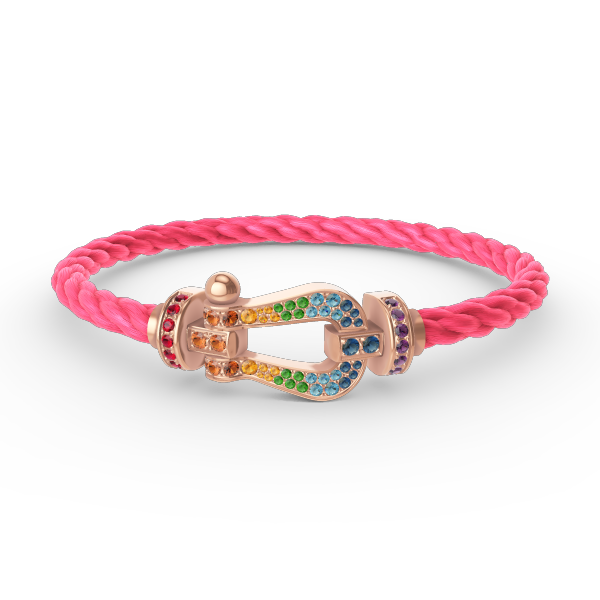 [Violet JW]FORCE LARGE HORSESHOE  COLORED DIAMOND BRACELET ROSE GOLD
