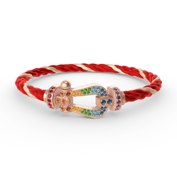 [Violet JW]FORCE LARGE HORSESHOE  COLORED DIAMOND BRACELET ROSE GOLD