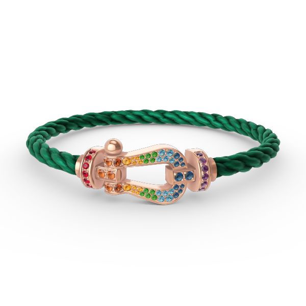 [Violet JW]FORCE LARGE HORSESHOE  COLORED DIAMOND BRACELET ROSE GOLD