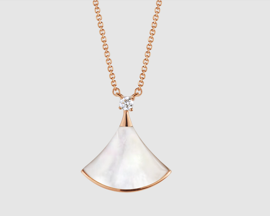 [Baslove]DREAM HALSKETTE WEISSES MOP ROSA GOLD 1 DIAMANT