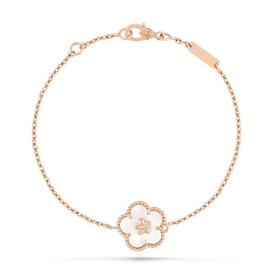 [Baslove] GLÜCKLICHES WEISSES PFLAUMENBLÜTENARMBAND