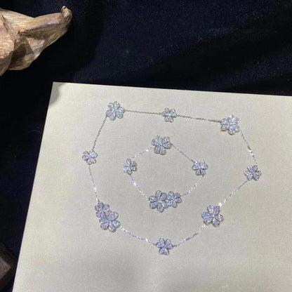[Violet JW]FRIVOLE SILVER 5 FLOWERS BRACELET