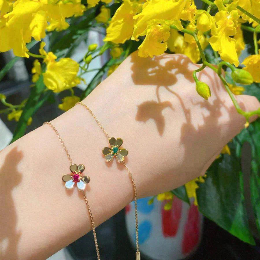 [Baslove]FRIVOLE GOLD BLUME ROSA MALACHIT ARMBAND