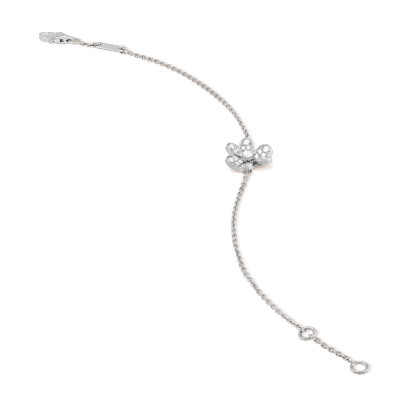 [Violet JW]FRIVOLE SILVER FLOWER DIAMOND BRACELET