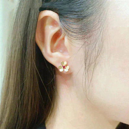 [Violet JW]FRIVOLE  FLOWER PINK EARRINGS
