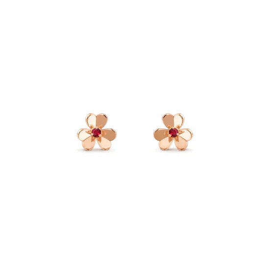 [Baslove]FRIVOLE BLUMEN ROSA OHRRINGE