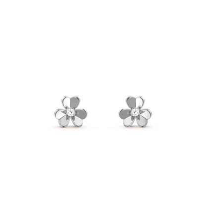 [Violet JW]FRIVOLE MINI SILVER FLOWER EARRINGS