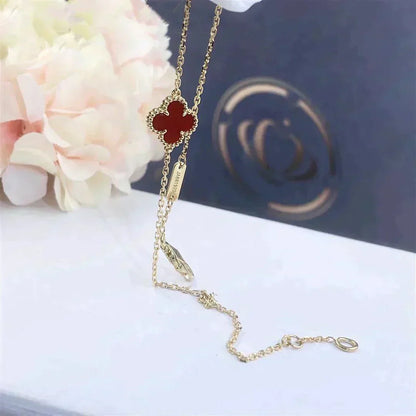 [Baslove] KLEEBLATT KARNEOL EINZELNE BLUME ARMBAND