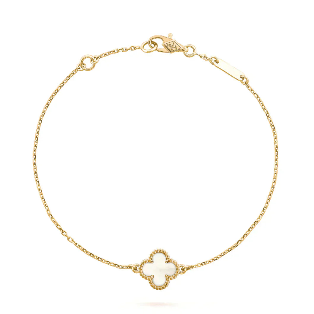 [Baslove]CLOVER WHITE MOP EINZELNE BLUME ARMBAND
