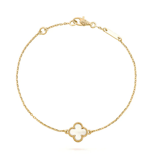 [Baslove]CLOVER WHITE MOP EINZELNE BLUME ARMBAND