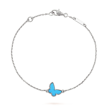 [Baslove] SCHMETTERLING TÜRKIS SCHMETTERLING ARMBAND SILBER