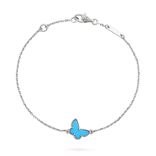 [Baslove] SCHMETTERLING TÜRKIS SCHMETTERLING ARMBAND SILBER