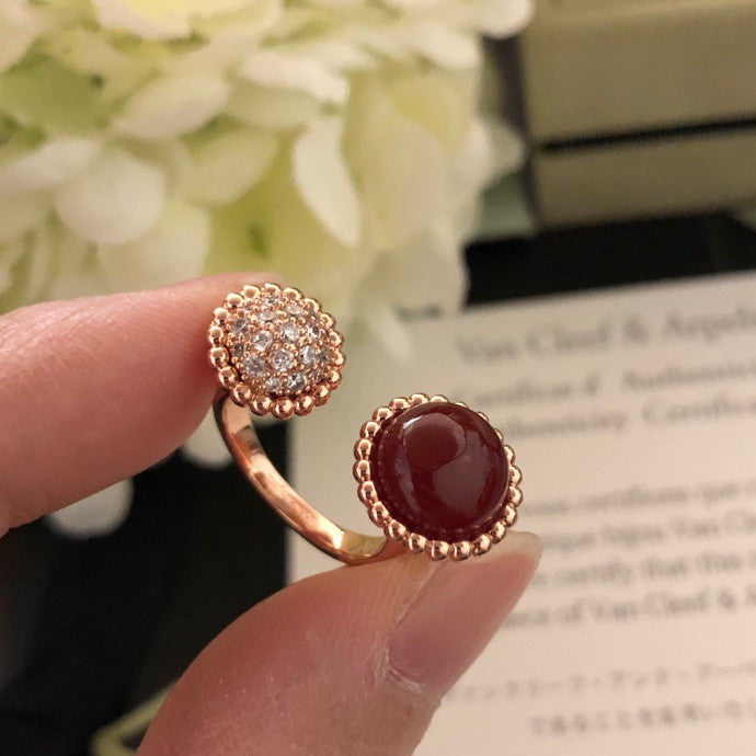 [Baslove] PERLEE COULEURS DIAMANT ROSÉGOLD ZWISCHEN DEN FINGERN RING