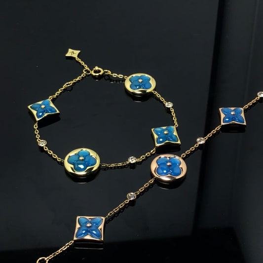 [Baslove]BLAUES ARMBAND MIT STERN- UND SONNENMOTIV 4