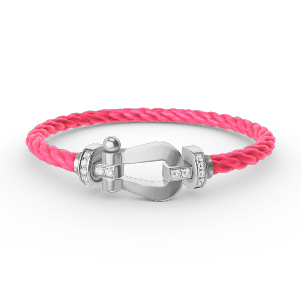 [Baslove]FORCE GROSSES HUFEISEN-HALBDIAMANTARMBAND SILBER