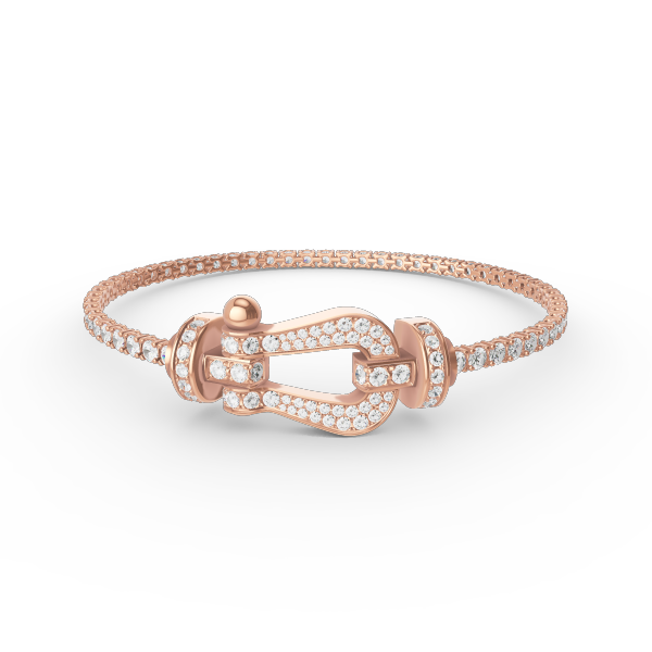 [Violet JW]FORCE  LARGE HORSESHOE FULL DIAMOND TENNIS BRACELET