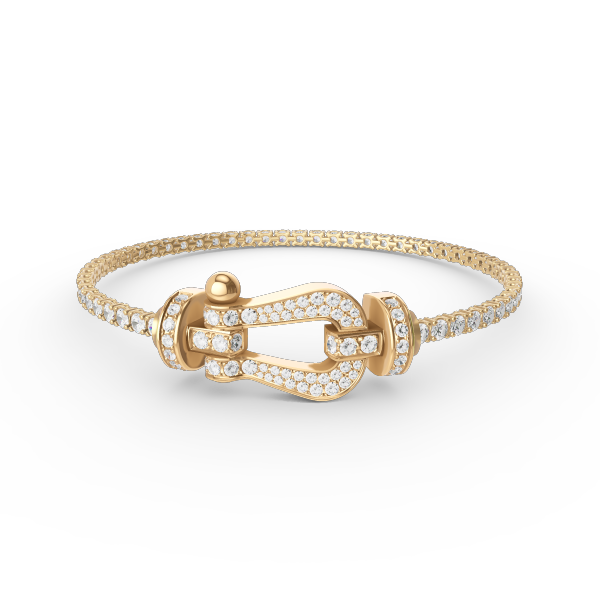 [Violet JW]FORCE  LARGE HORSESHOE FULL DIAMOND TENNIS BRACELET