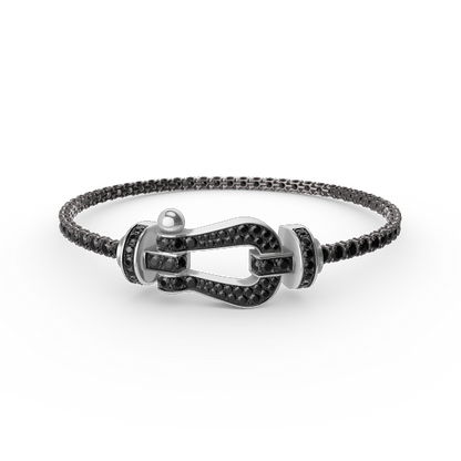 [Violet JW]FORCE  LARGE HORSESHOE FULL DIAMOND TENNIS BRACELET